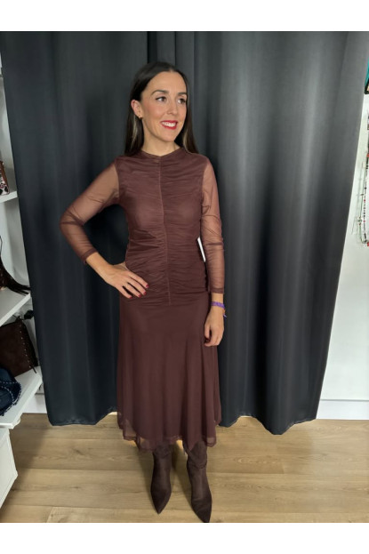 0061. Vestido tul frunce