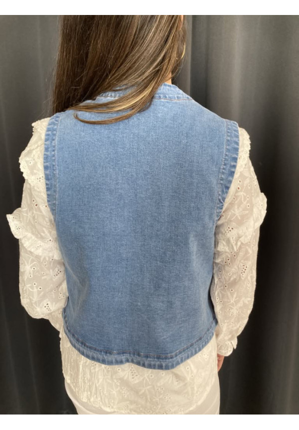 1.6. Chaleco denim bordados