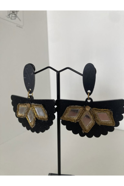 Pendientes abanico espejo