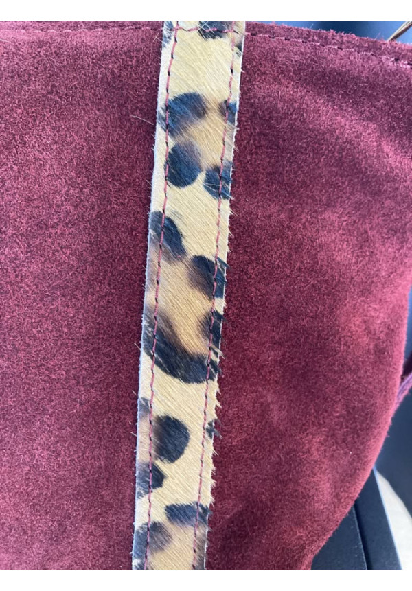 1351. Bolso piel mini asas pelo leorpardo