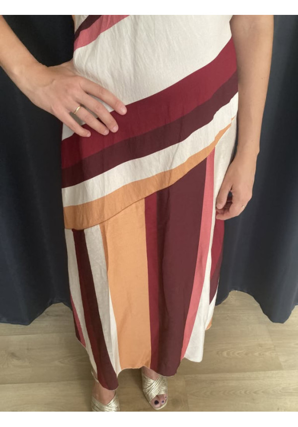 6.51. Vestido rayas cruzadas