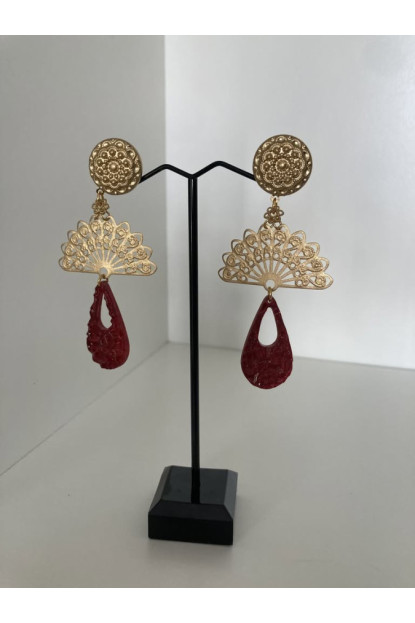 Pendientes abanico lágrima