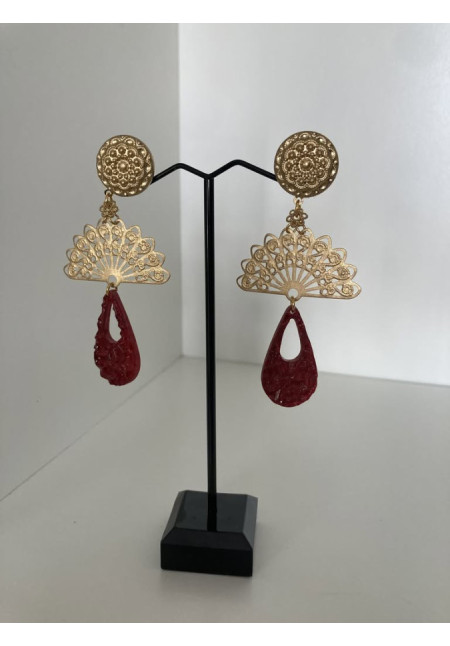 Pendientes abanico lágrima