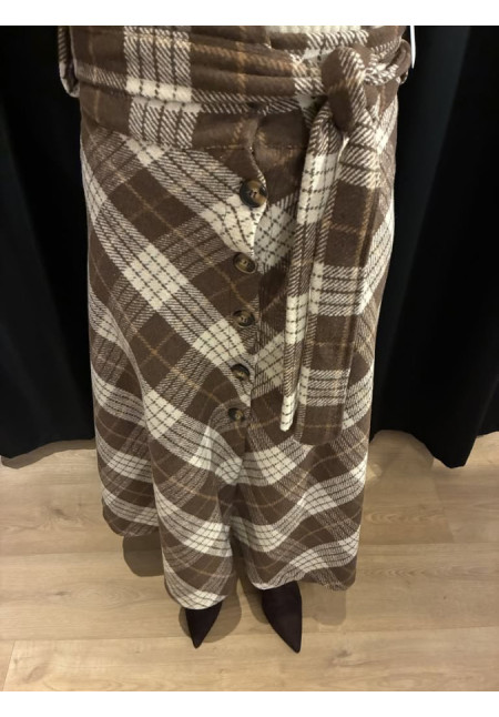00171. Falda cuadros abotonada