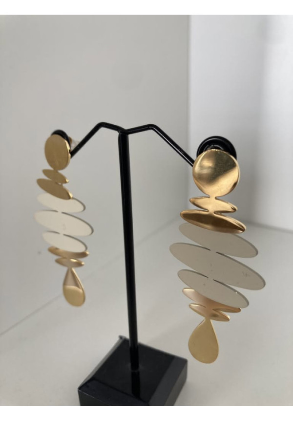 Pendientes óvalos combinado