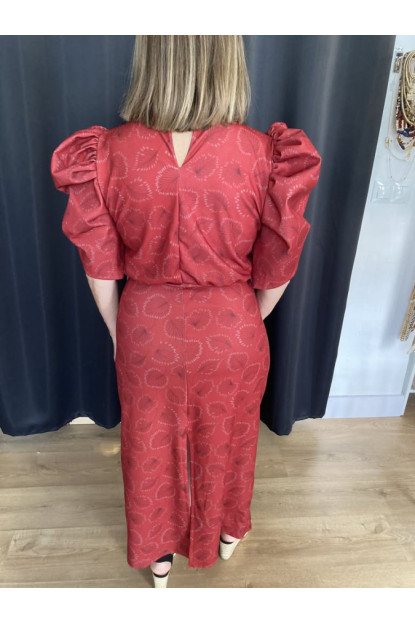 5.13. Vestido estampado abullonada
