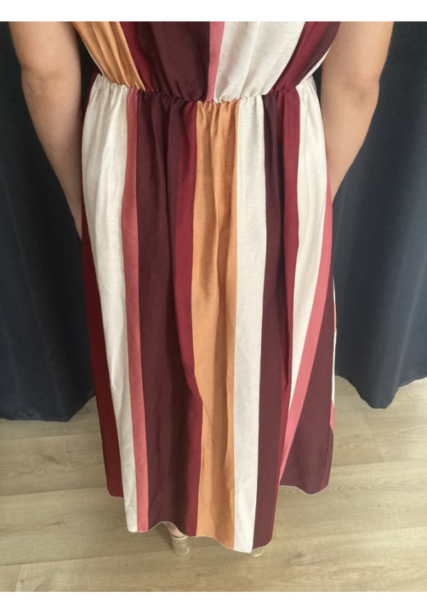 6.51. Vestido rayas cruzadas