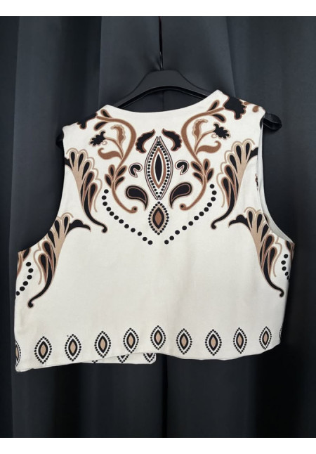 00100. Chaleco estampado