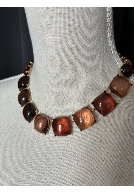 5. Collar piedras transparentes