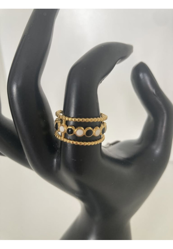 Anillo triple círculos color