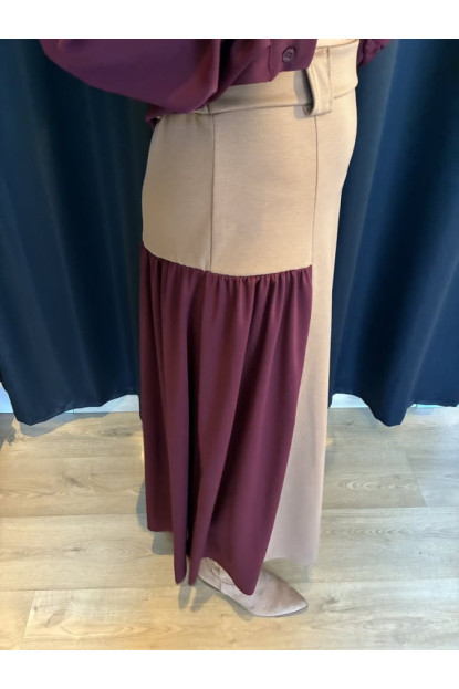 0077. Falda bicolor