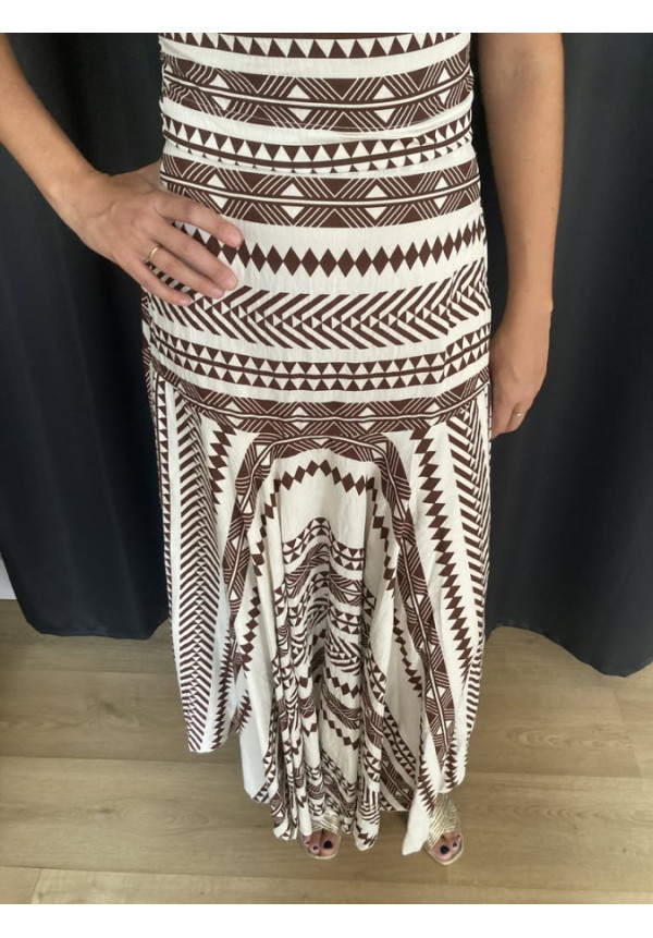 6.69. Conjunto top y falda estampado azteca