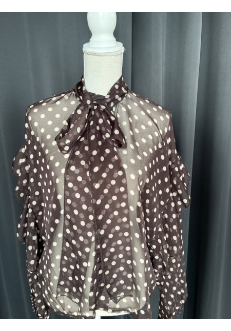 0089. Blusa lunares transparente
