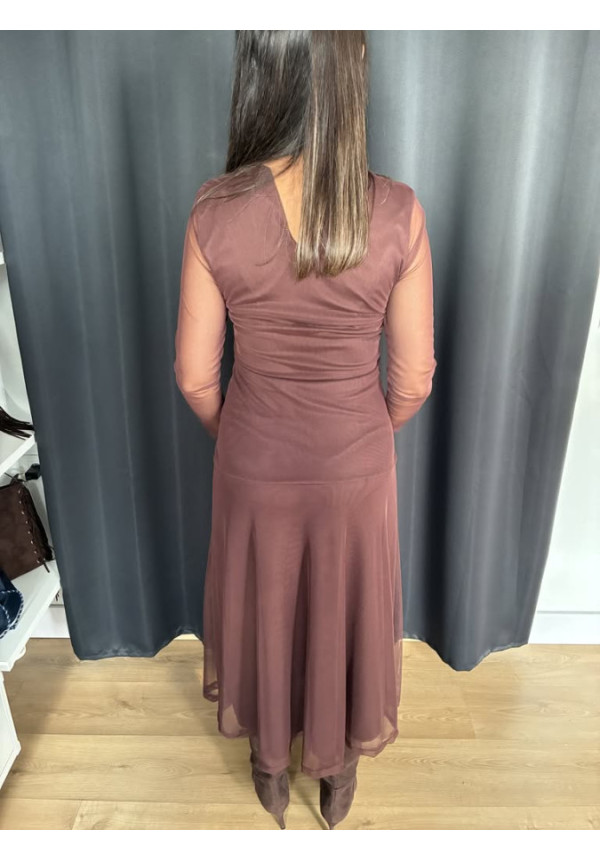 0061. Vestido tul frunce