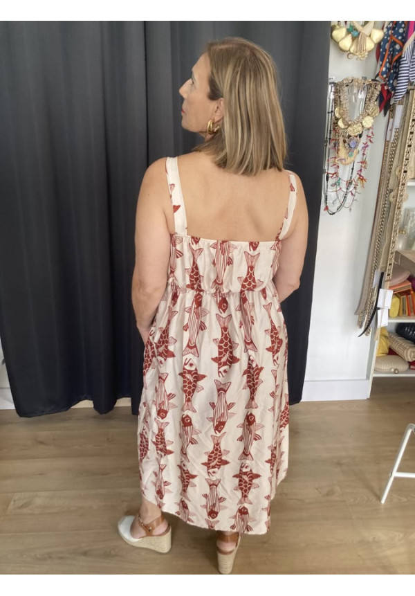 6.48. Vestido estampado tirantes