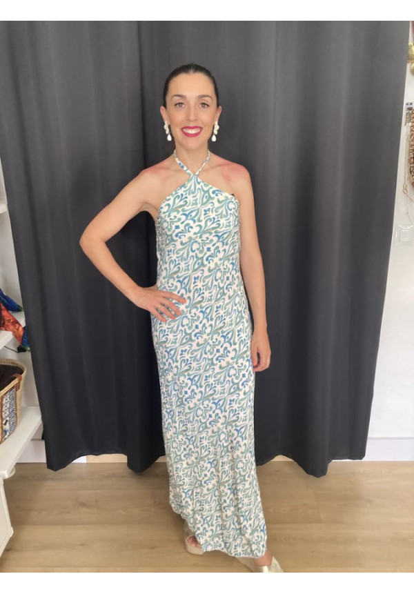1193. Vestido al cuello estampado