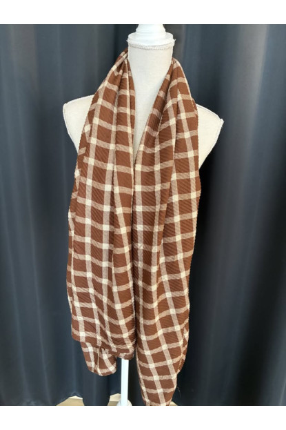 056. Fular cuadros plisado