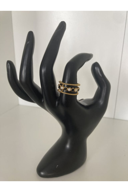 Anillo triple círculos color