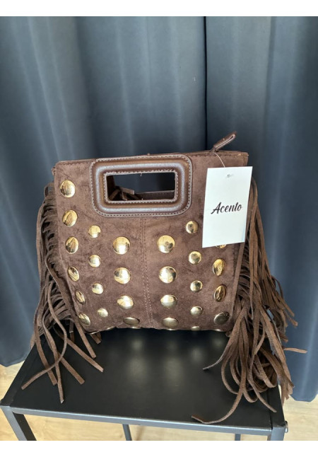 047. Bolso tachas mini flecos