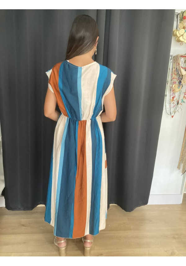 6.51. Vestido rayas cruzadas