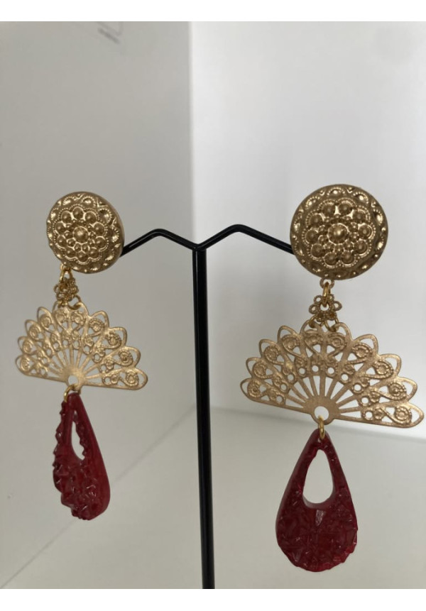 Pendientes abanico lágrima