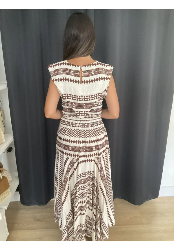 6.69. Conjunto top y falda estampado azteca