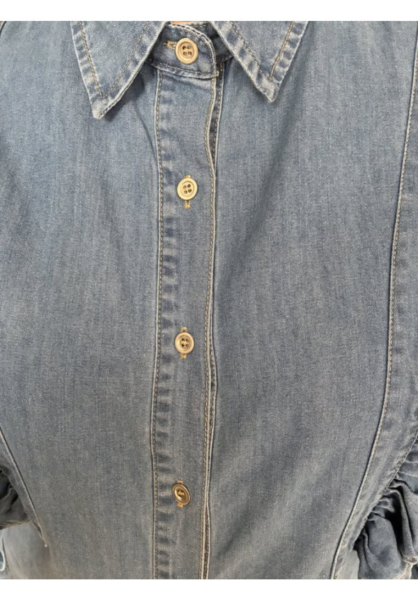 0043. Camisa denim volante