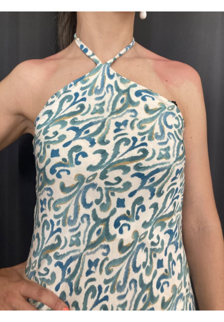 1193. Vestido al cuello estampado