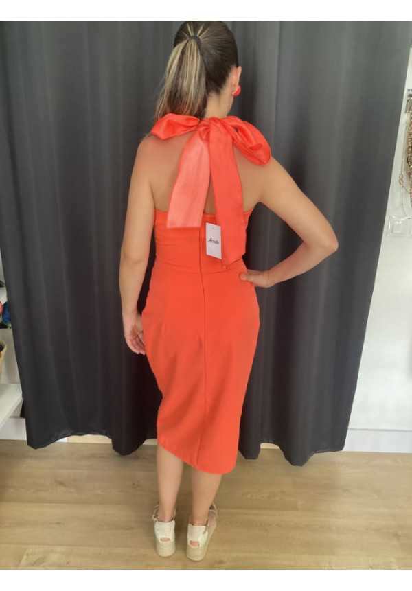 1.11. Vestido cuello sobrafalda