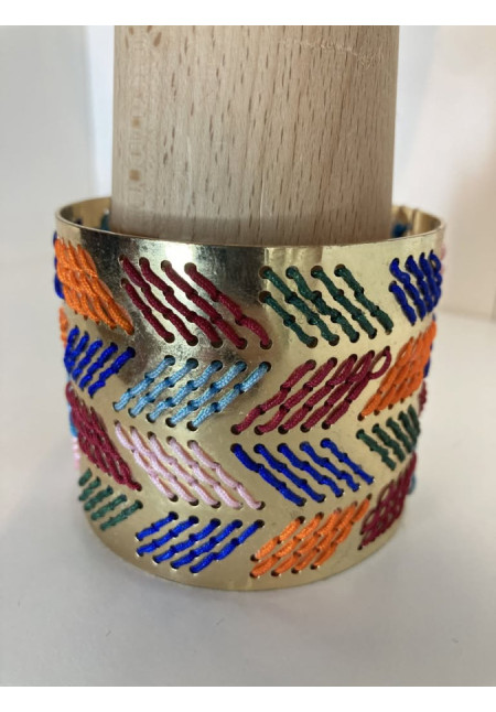 937. Brazalete grande hilo colores