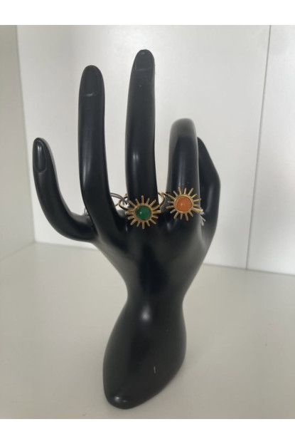 Anillo sol piedras