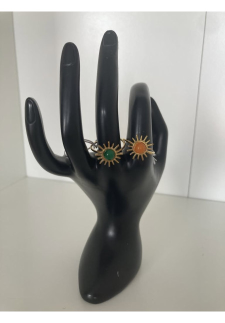 Anillo sol piedras