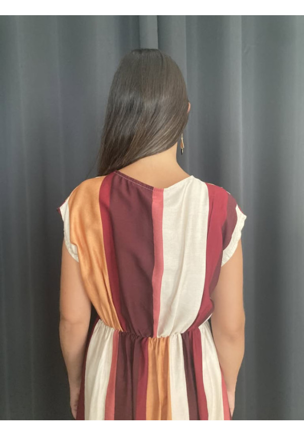 6.51. Vestido rayas cruzadas
