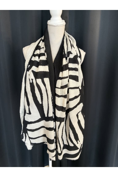 062. Fular estampado plisado