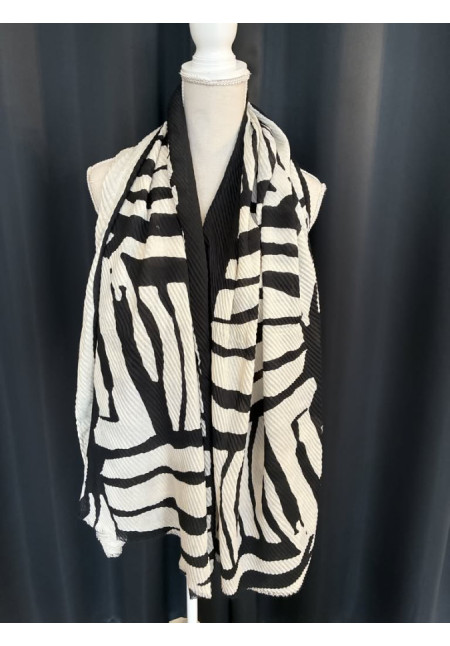 062. Fular estampado plisado