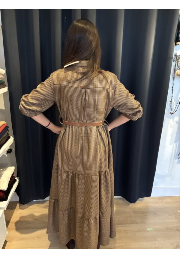 00155. Vestido estampado volantes