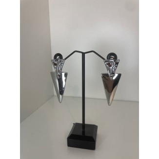 Pendientes triangulares plata