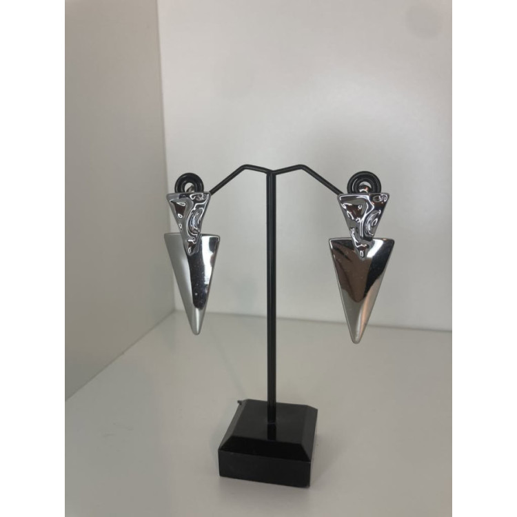 Pendientes triangulares plata