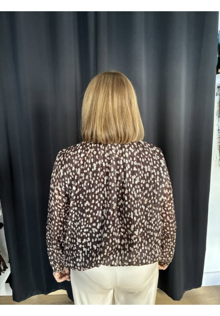 00153. Blusa estampada hilo dorado