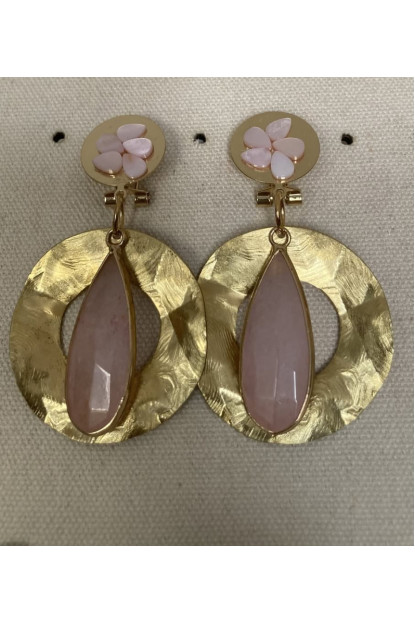Pendientes flor y lágrima