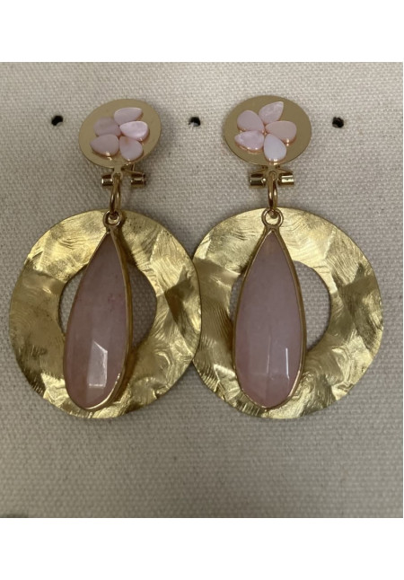 Pendientes flor y lágrima