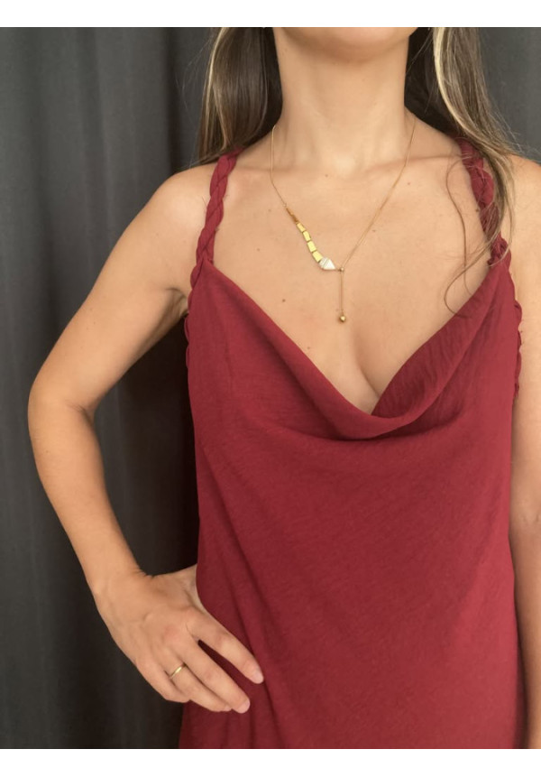 6.43. Vestido tirantes trenzado