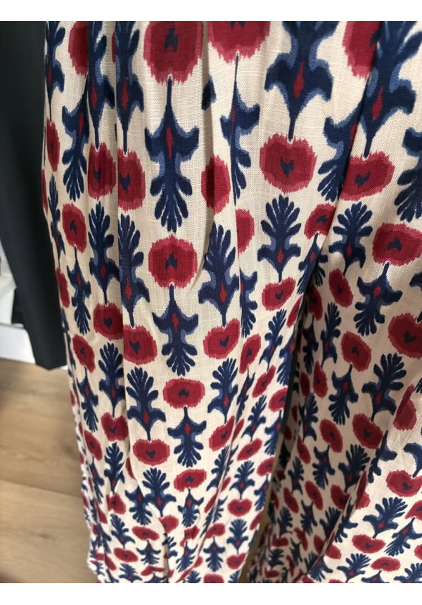 35. Pantalón estampado flores bombacho
