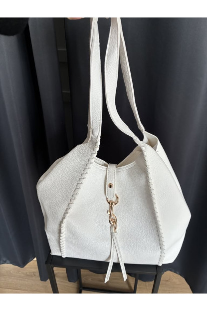 PV07. Bolso pespuntes cierre oro