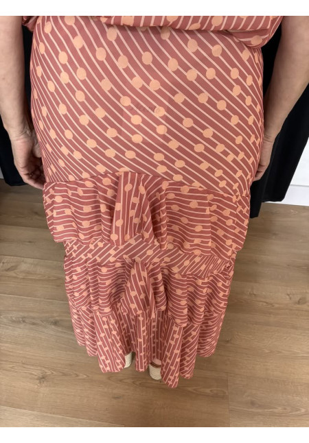 216. Falda estampada volantes
