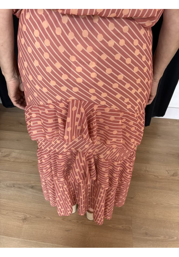 216. Falda estampada volantes