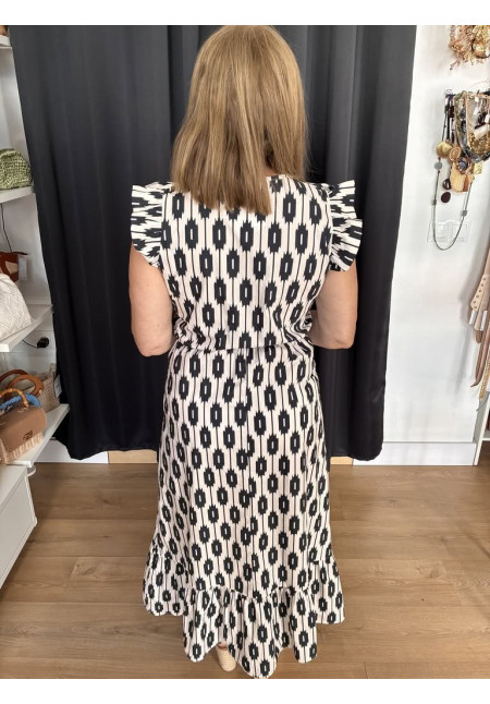 439. Vestido volantes estampado