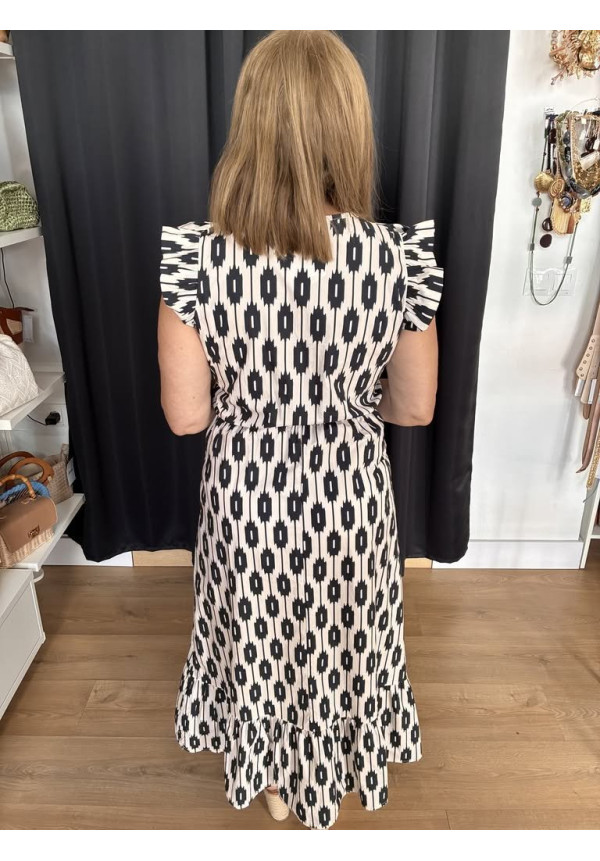 439. Vestido volantes estampado