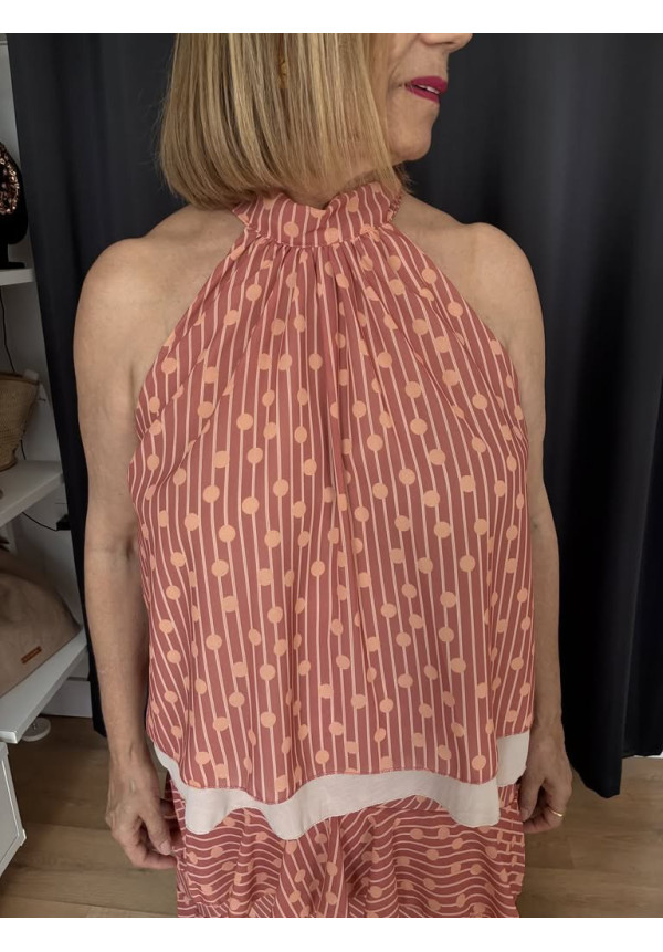215. Top estampado halter