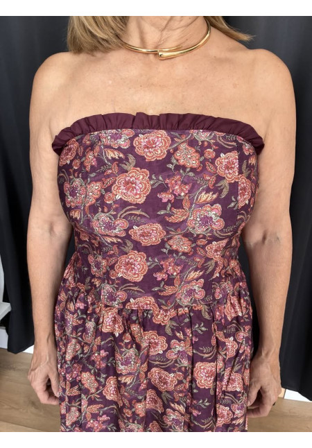 14. Vestido palabra honor volante